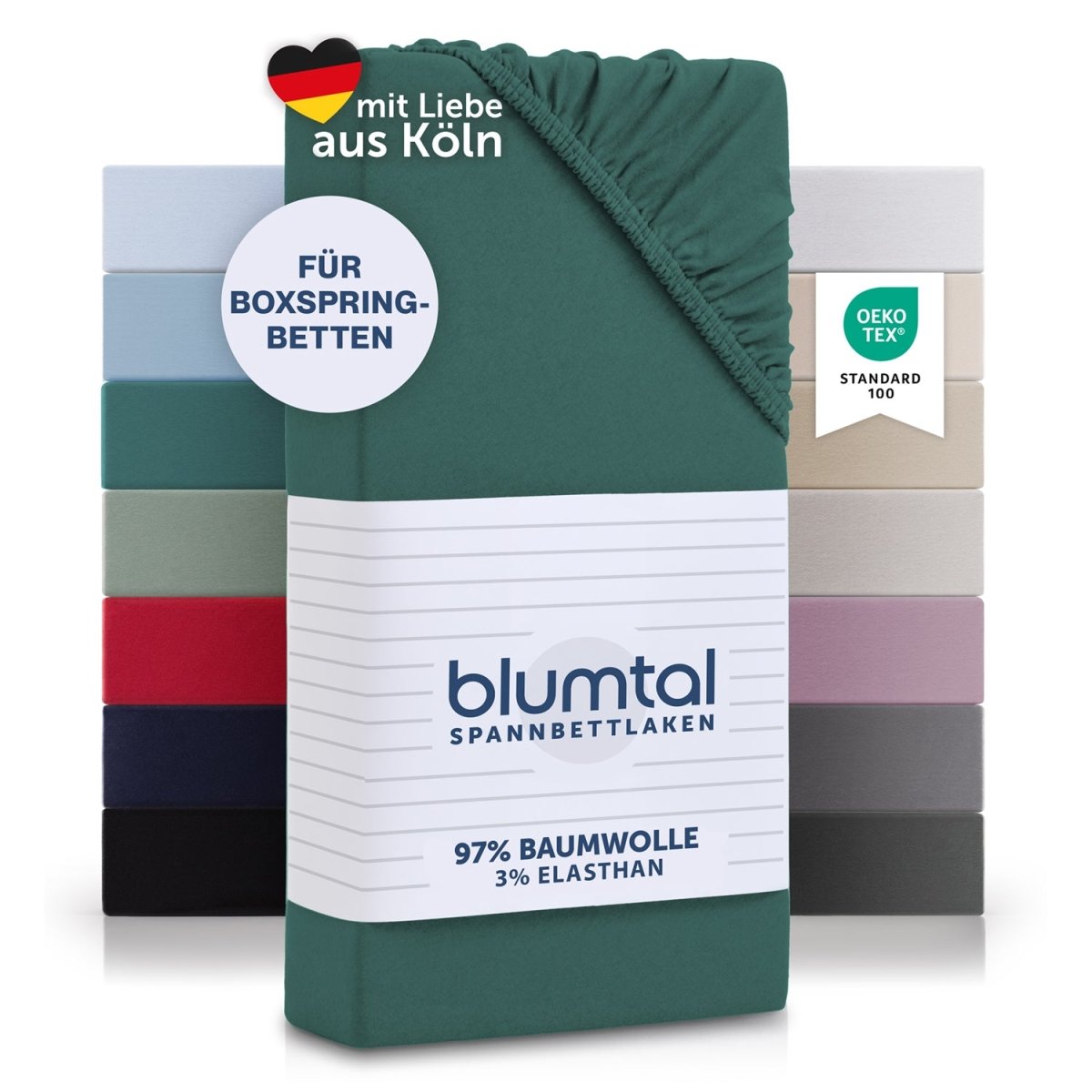 SPANNBETTLAKEN Molly - Basic aus Baumwolle, Oeko - TEX Zertifiziert - 