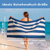 STRANDHANDTUCH aus Mikrofaser - 90x180cm kompakt und schnelltrocknend-
