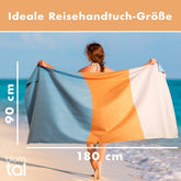 STRANDHANDTUCH aus Mikrofaser - 90x180cm kompakt und schnelltrocknend-