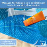 STRANDHANDTUCH aus Mikrofaser - 90x180cm kompakt und schnelltrocknend-