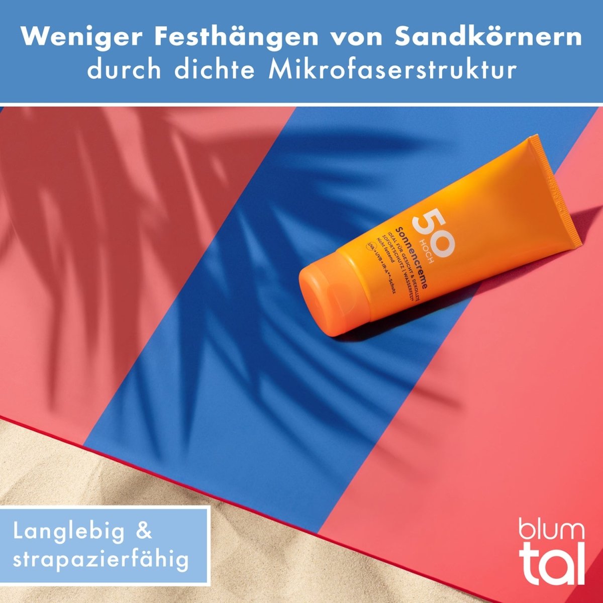 STRANDHANDTUCH aus Mikrofaser - 90x180cm kompakt und schnelltrocknend-