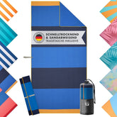 STRANDHANDTUCH aus Mikrofaser - 90x180cm kompakt und schnelltrocknend - 
