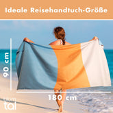 STRANDHANDTUCH aus Mikrofaser - 90x180cm kompakt und schnelltrocknend - 
