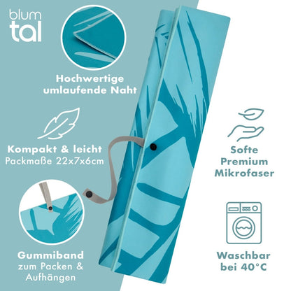 STRANDHANDTUCH aus Mikrofaser - 90x180cm kompakt und schnelltrocknend - 