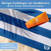 STRANDHANDTUCH aus Mikrofaser - 90x180cm kompakt und schnelltrocknend-