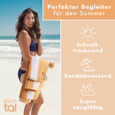 STRANDHANDTUCH aus Mikrofaser - 90x180cm kompakt und schnelltrocknend-