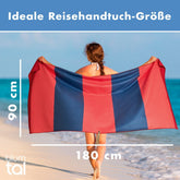 STRANDHANDTUCH aus Mikrofaser - 90x180cm kompakt und schnelltrocknend - 