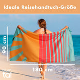 STRANDHANDTUCH aus Mikrofaser - 90x180cm kompakt und schnelltrocknend - 