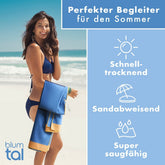 STRANDHANDTUCH aus Mikrofaser - 90x180cm kompakt und schnelltrocknend-