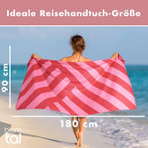 STRANDHANDTUCH aus Mikrofaser - 90x180cm kompakt und schnelltrocknend-