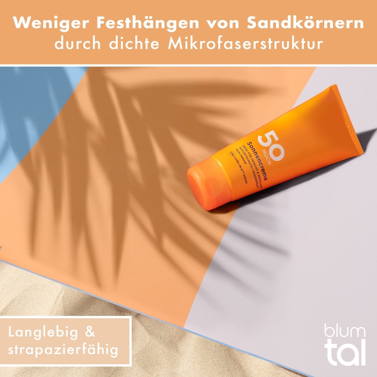 STRANDHANDTUCH aus Mikrofaser - 90x180cm kompakt und schnelltrocknend-