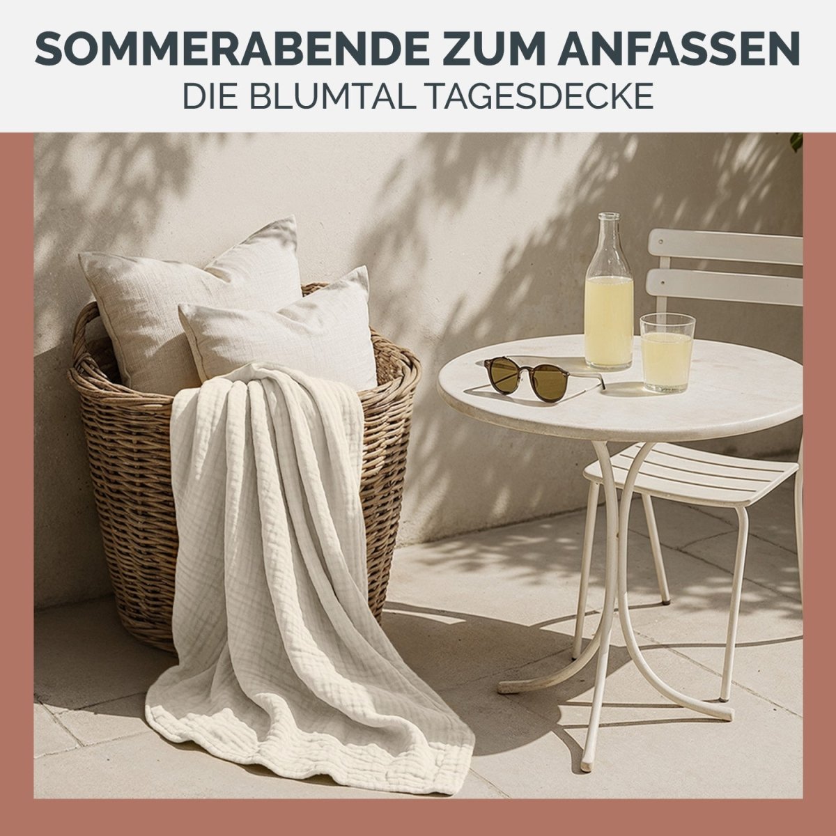 TAGESDECKE Skadis aus Musslin - 