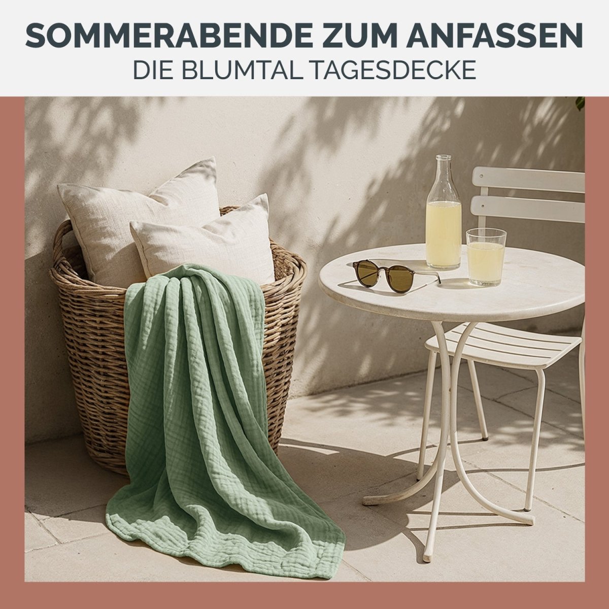 TAGESDECKE Skadis aus Musslin - 