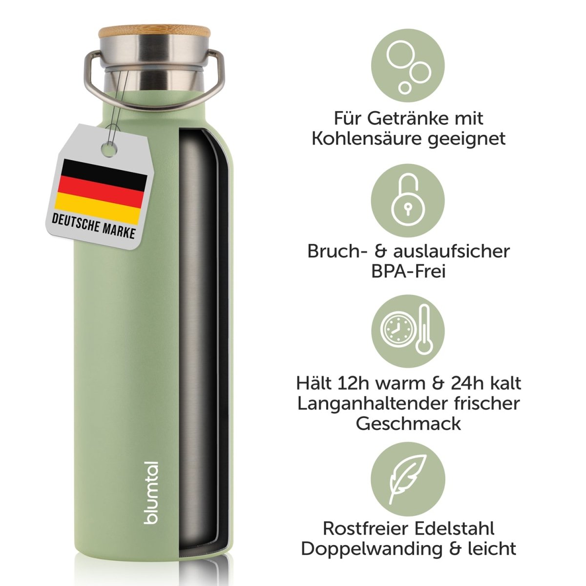 THERMOSFLASCHE Leni - BPA frei, verschiede Größen &amp; Farben - 
