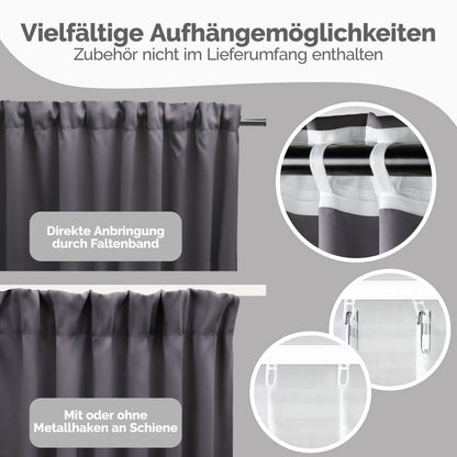 VERDUNKELUNGSVORHÄNGE mit Kräuselband - 