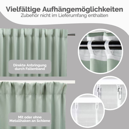 VERDUNKELUNGSVORHÄNGE mit Kräuselband - 