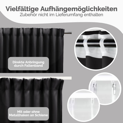 VERDUNKELUNGSVORHÄNGE mit Kräuselband - 