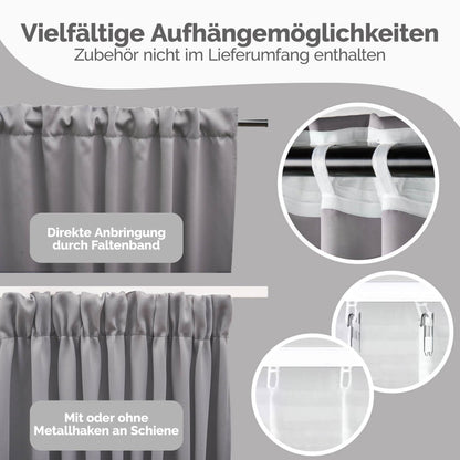 VERDUNKELUNGSVORHÄNGE mit Kräuselband - 
