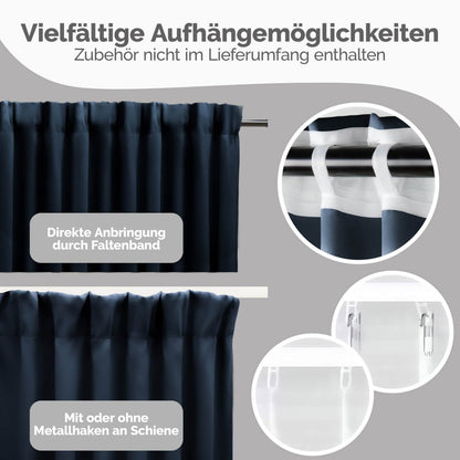 VERDUNKELUNGSVORHÄNGE mit Kräuselband - 
