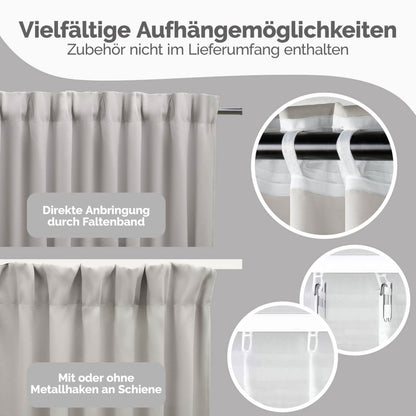 VERDUNKELUNGSVORHÄNGE mit Kräuselband - 
