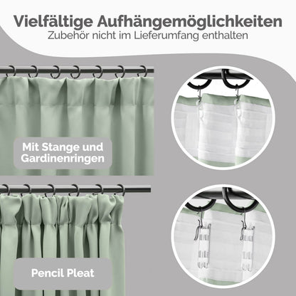 VERDUNKELUNGSVORHÄNGE mit Kräuselband - 