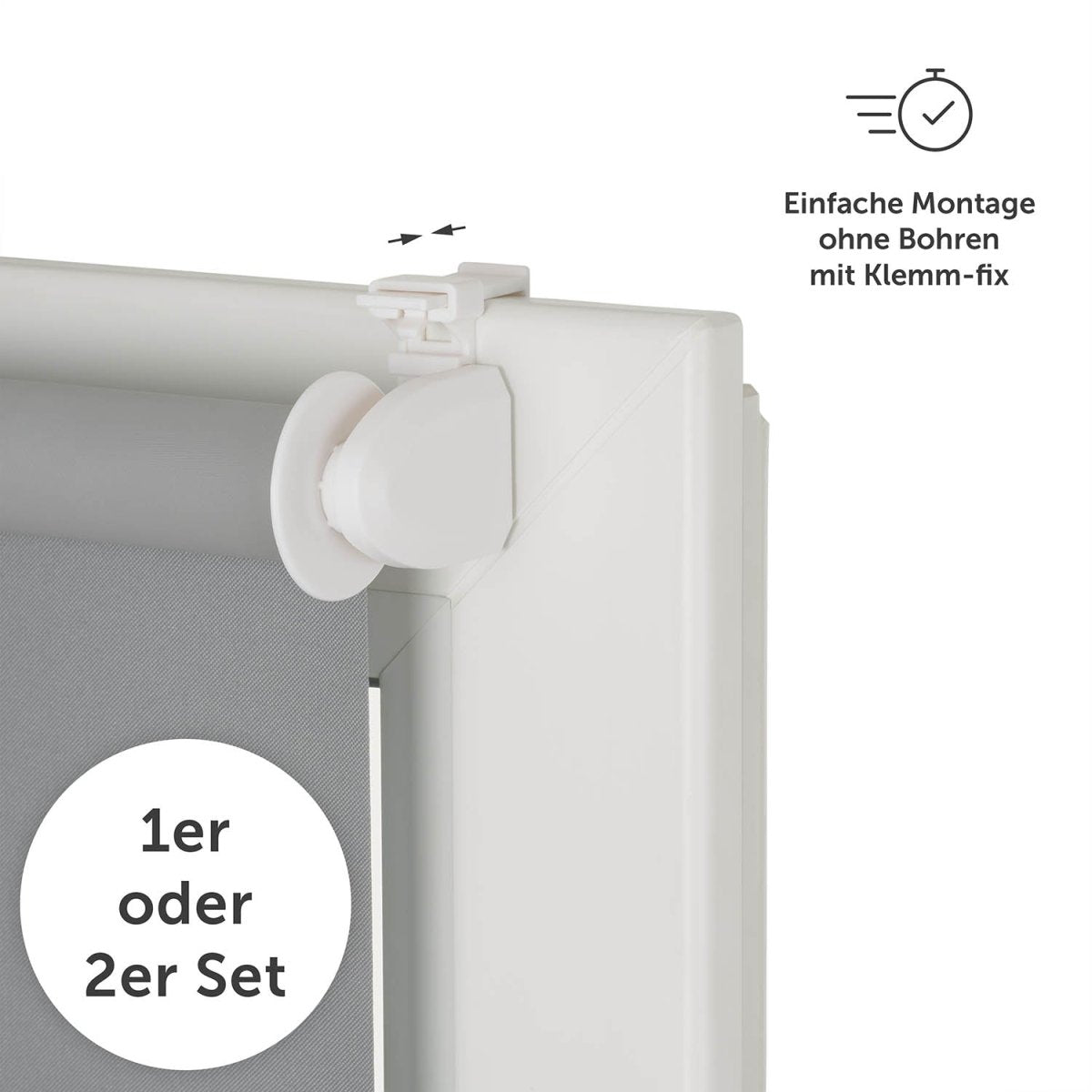 VERDUNKLUNGSROLLO Oscar - Klemmfix Rollo ohne Bohren - 