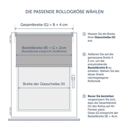 VERDUNKLUNGSROLLO Oscar - Klemmfix Rollo ohne Bohren - 