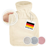 WÄRMEFLASCHE mit Bezug & Tasche aus weichem Kunstfell - 