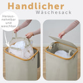 WÄSCHEKORB mit herausnehmbaren Wäschesack - 