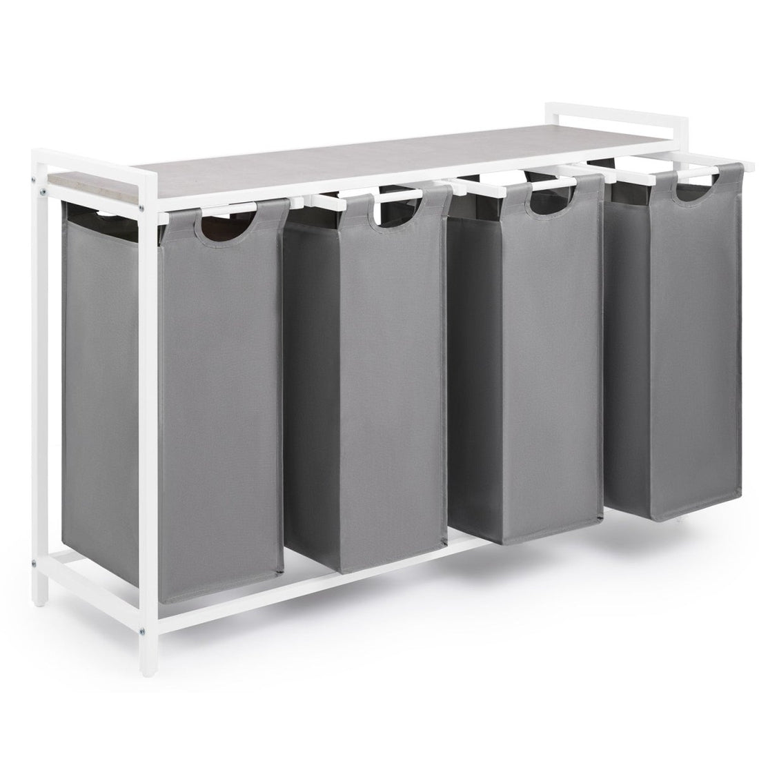 WÄSCHEKORB mit Metall - Rahme - Ablage & Beinen + 4 Verschiedenen Designs -