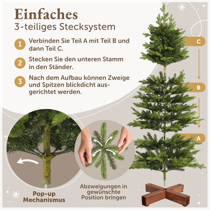 WEIHNACHTBAUM - Premium naturgetreues PE und PVC - 