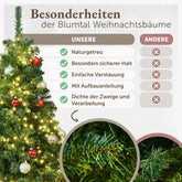 WEIHNACHTSBAUM - künstlich mit naturgetreuen PVC - Nadeln - 