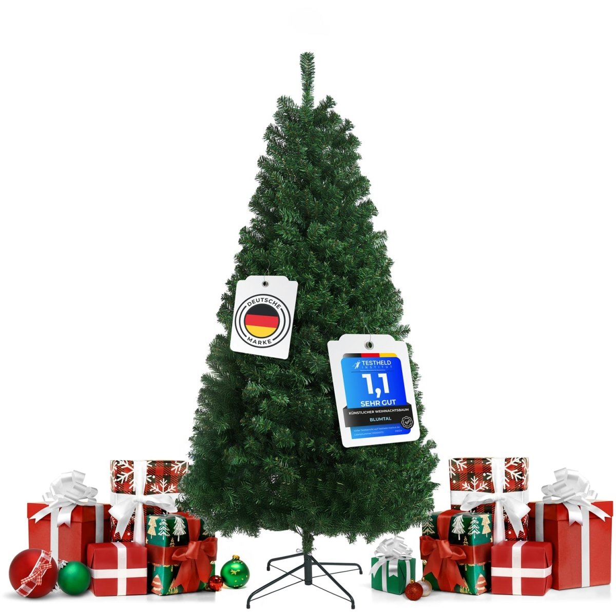 WEIHNACHTSBAUM - künstlich mit naturgetreuen PVC - Nadeln - 