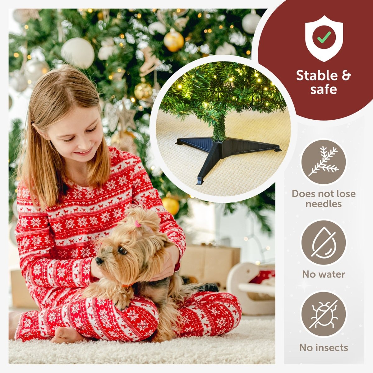 WEIHNACHTSBAUM - künstlich mit naturgetreuen PVC - Nadeln - 