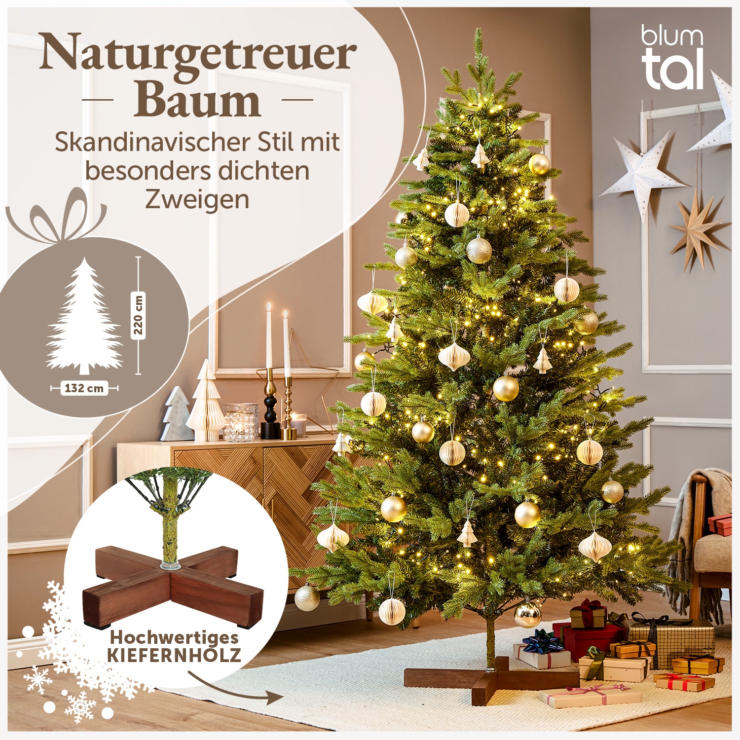 WEIHNACHTBAUM - Premium naturgetreues PE und PVC