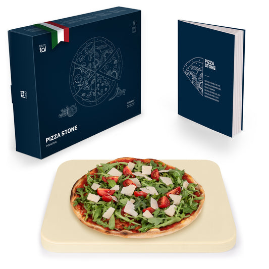 Pizzastein Pizza Stone aus hochwertigem Cordierit 38x30x1,5cm