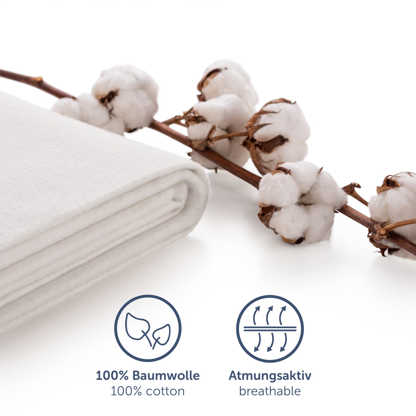Matratzenschoner MAX aus 100% natürlicher Baumwolle, atmungsaktiv und Oeko-Tex Zertifiziert