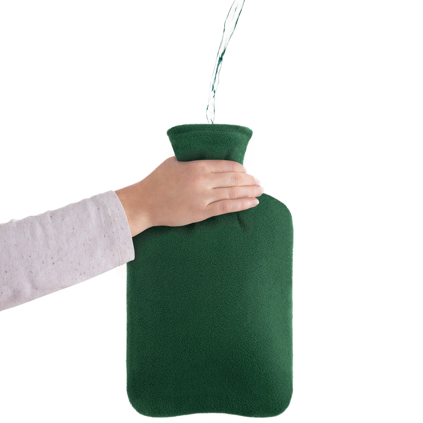 Wärmflasche mit Bezug aus Polar Fleece